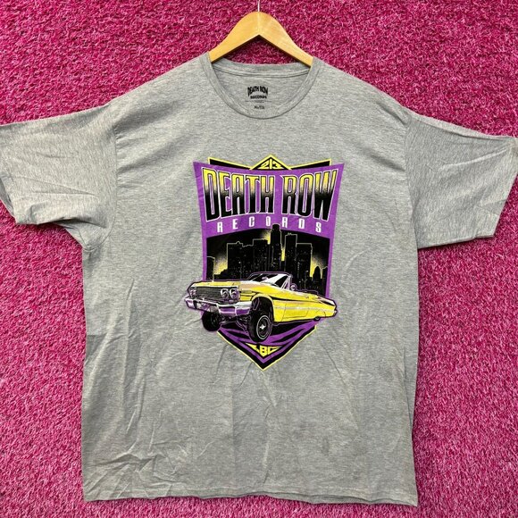 Death Row Records 213 LBC Skyline Low Rider Hip Hop Tee XL - Picture 1 of 5